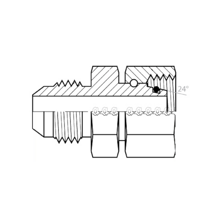 -04 X L06-12 Male JIC to Female DIN Light (9197-04-L06-12)