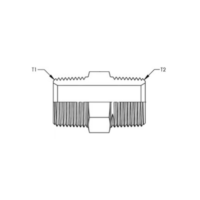 -04 X -02 Male NPT to Male NPT Straight (5404-04-02)