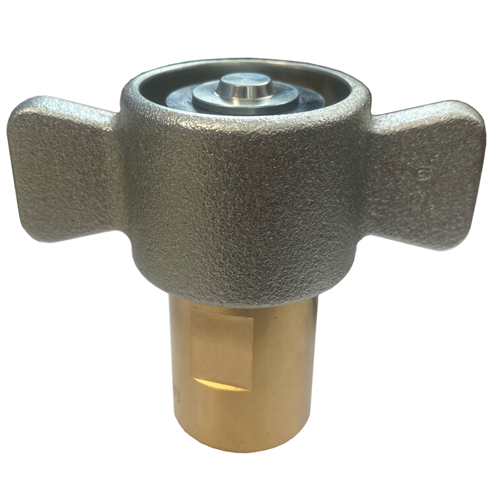 3/4" Body x 1/2" NPTF Female Wing Nut Coupler (FB-08-F)