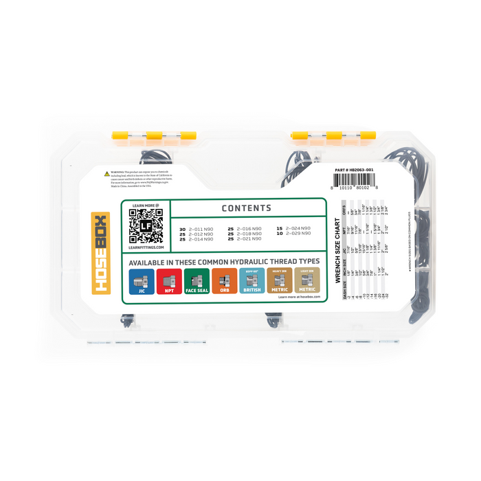 Face Seal O-ring Pack 180pc - HB2063-001