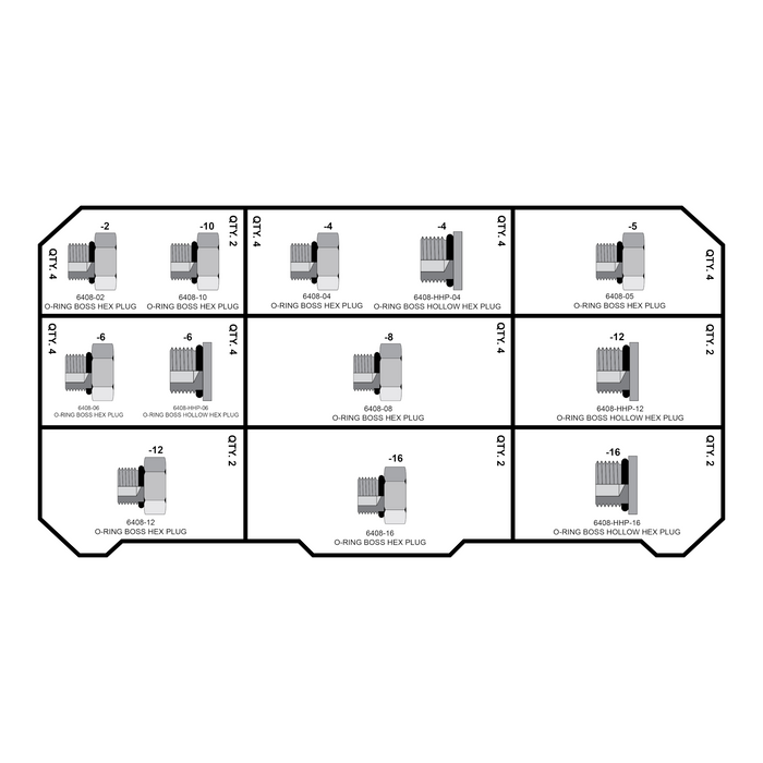 O-Ring Boss (ORB) Plug Kit 38pc - HBE1024