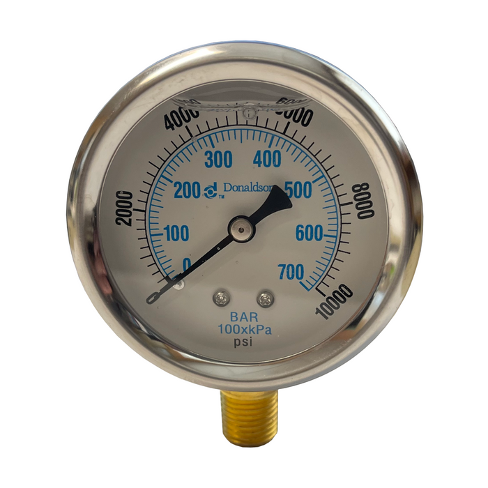 2 1/2" 10,000 PSI Lower Mount In-Line Pressure Gauge (P562701)