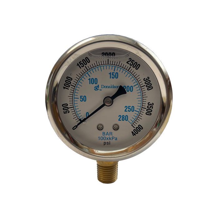 2 1/2" 4,000 PSI Lower Mount In-Line Pressure Gauge (P562723)