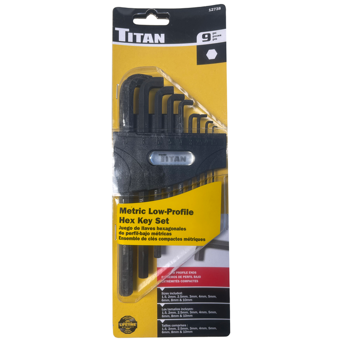 Titan Metric Low-Profile Hex Key Set (12738)