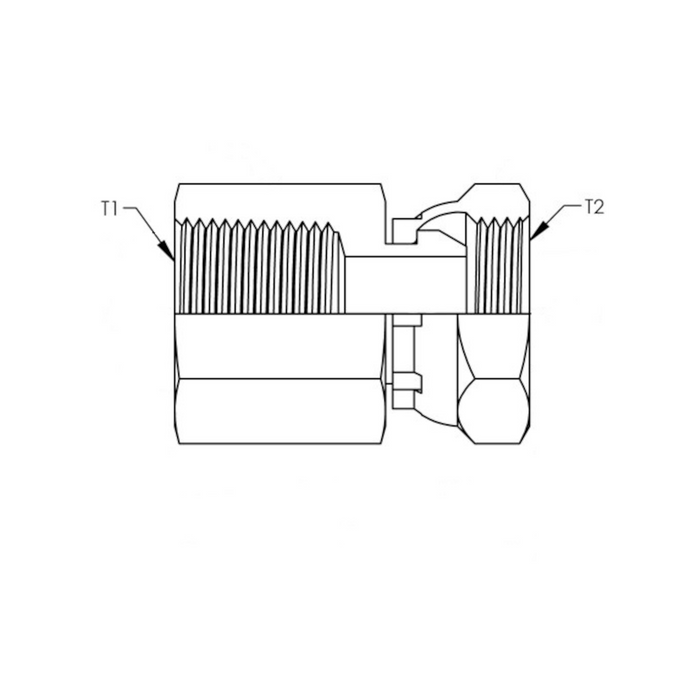 -12 X -12 Female NPT to Female NPT Swivel Straight (1405-12-12)