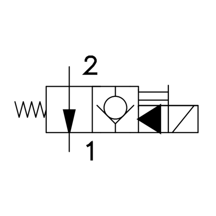 Solenoid Operated Cartridge Valve, 2-Way/2-Position, Normally Open (Checked) (EMDV-16-N-O2-0)