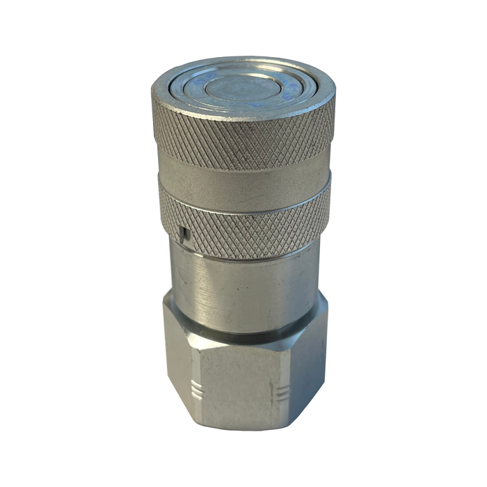 3/4" Body x 1" NPT Female Flat Face Coupler (ISO 16028)