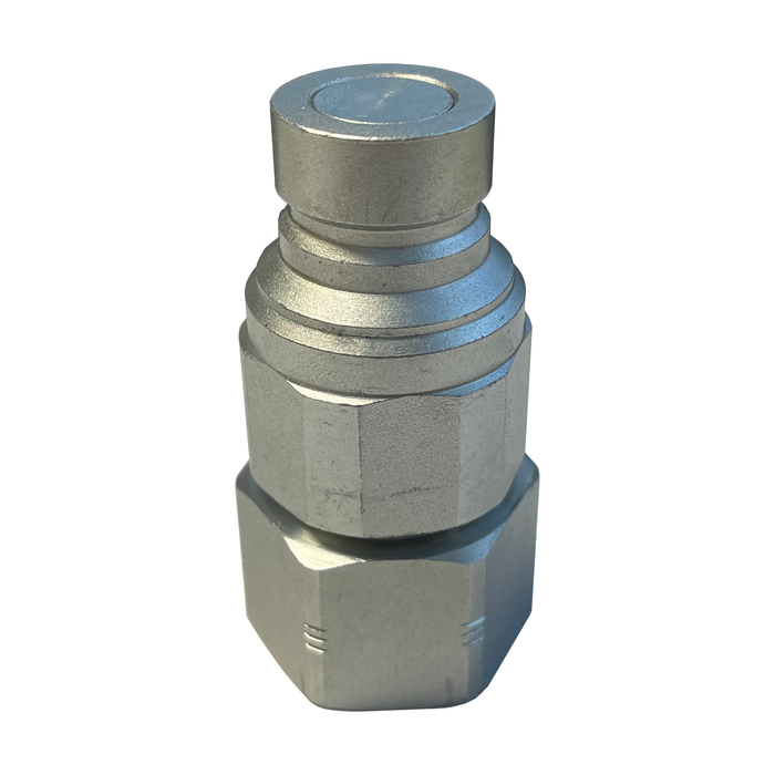 1/2" Body x 3/4" NPT Male Flat Face Coupler (ISO 16028)