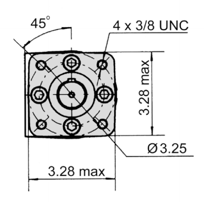 5.87 in³/rev BMPH-100-H4-K-P Hydraulic Motor