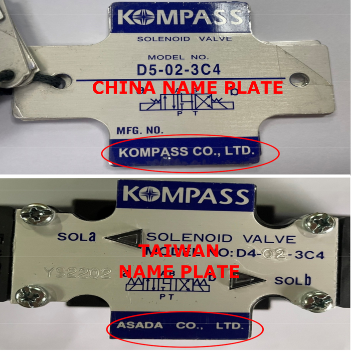 Kompass 24V DC D03 Valve Coil (D4CL02D2)