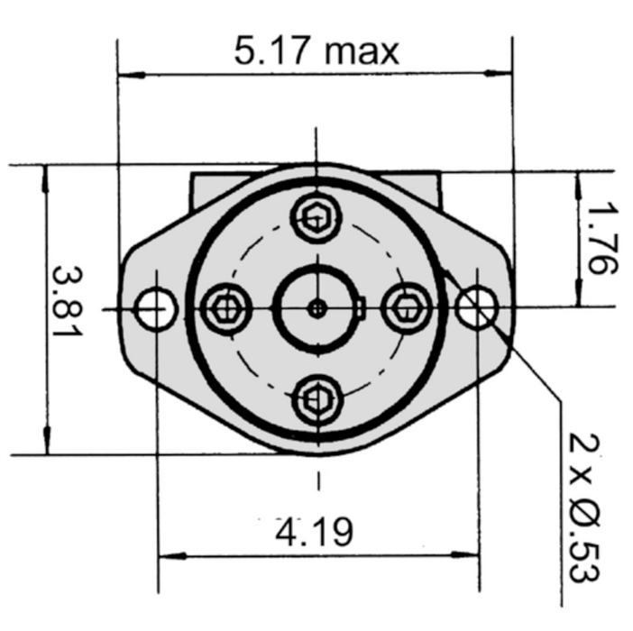 5.87 in³/rev BMPH-100-H2-K-P Hydraulic Motor